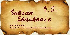 Vuksan Spasković vizit kartica